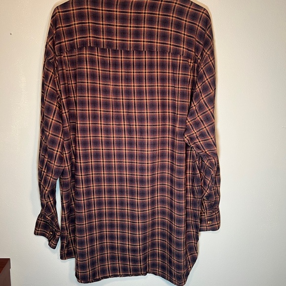 Plaid Men's Shirt - Black and Brown - Picture 2 of 6